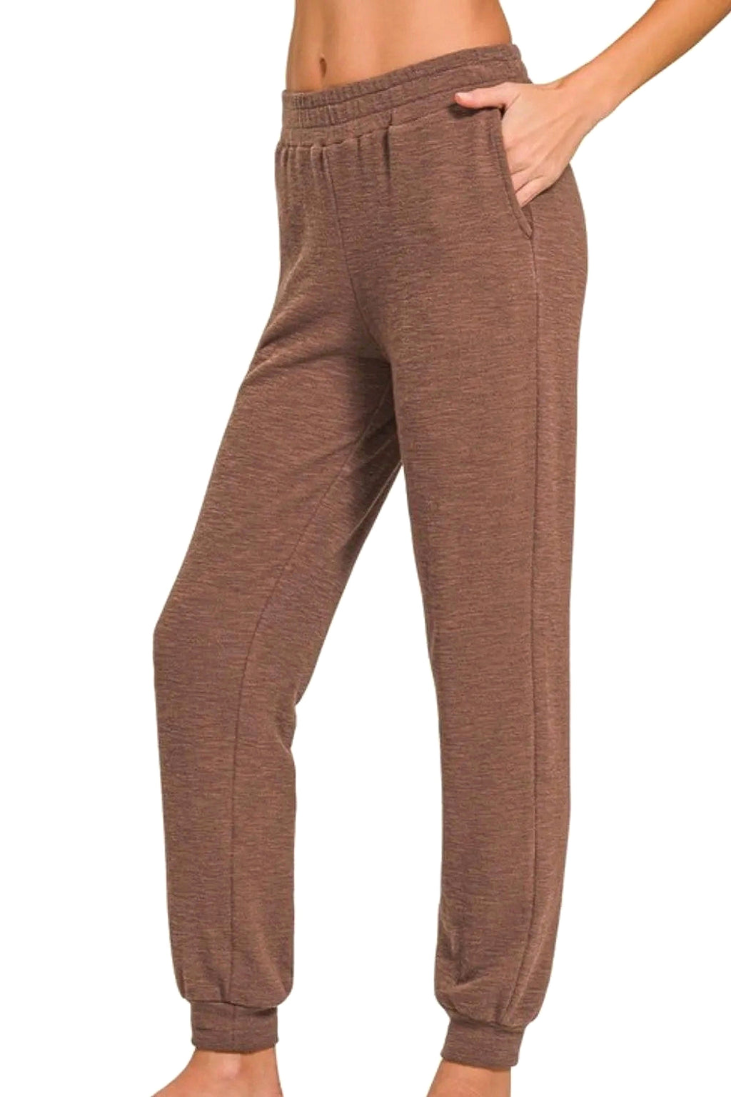 Zenana Cotton Slub Jogger Pants - enhanced image 5