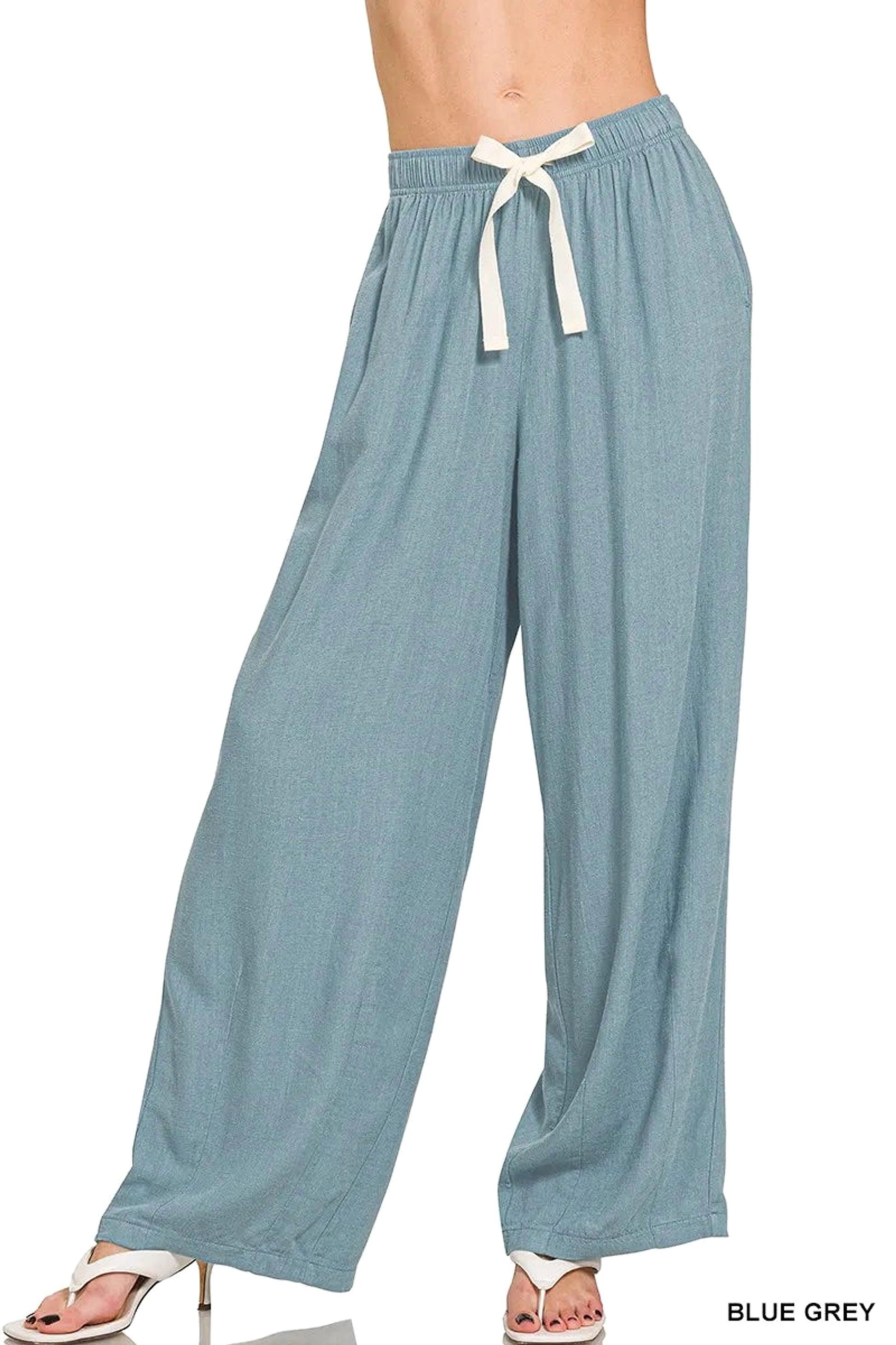 Zenana Linen Drawstring Pants - enhanced image 5