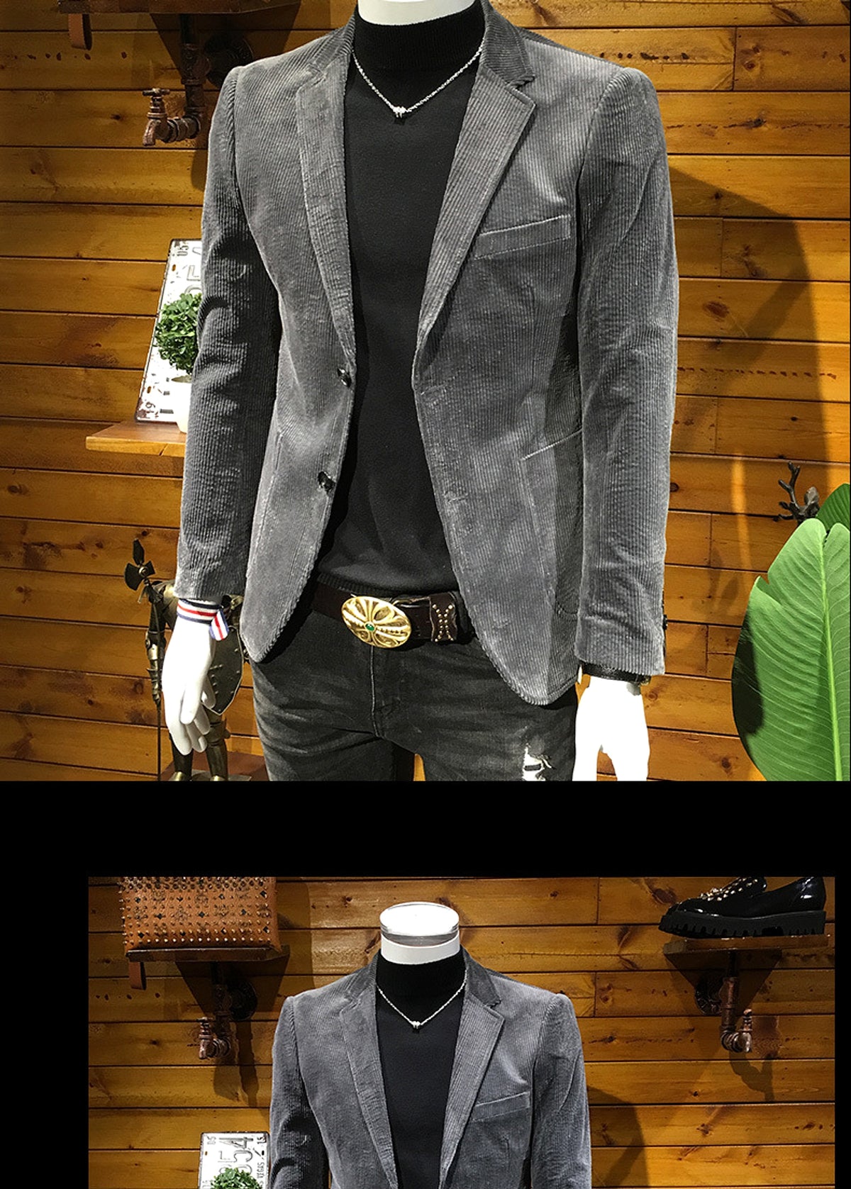 25 Edition – Men’s Slim Fit Corduroy Business Blazer - enhanced image 6