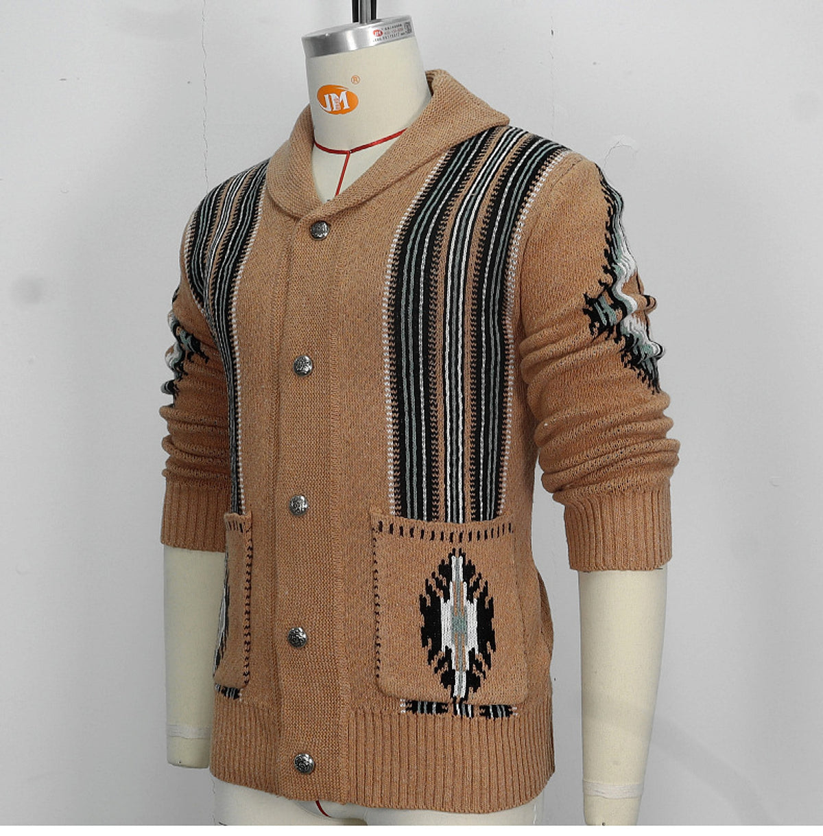 Autumn And Winter Jacquard Sweater Coat - enhanced image 6