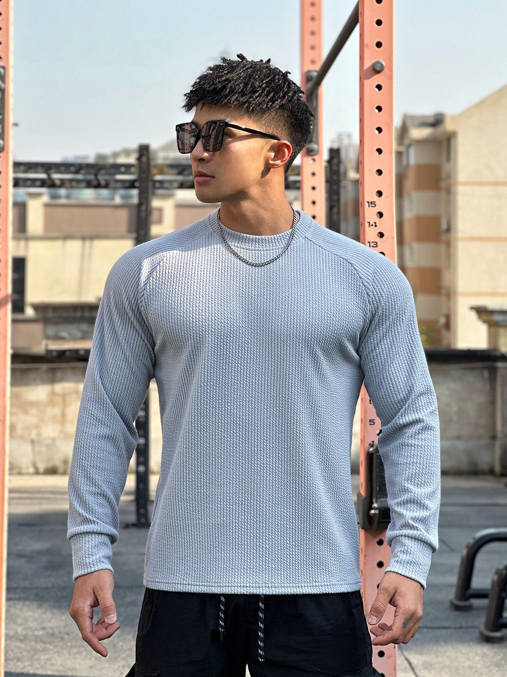 Autumn And Winter Round Neck Men's Casual Sports Trend Loose-fitting Plus Size Pullover Long Sleeve - enhanced image 6