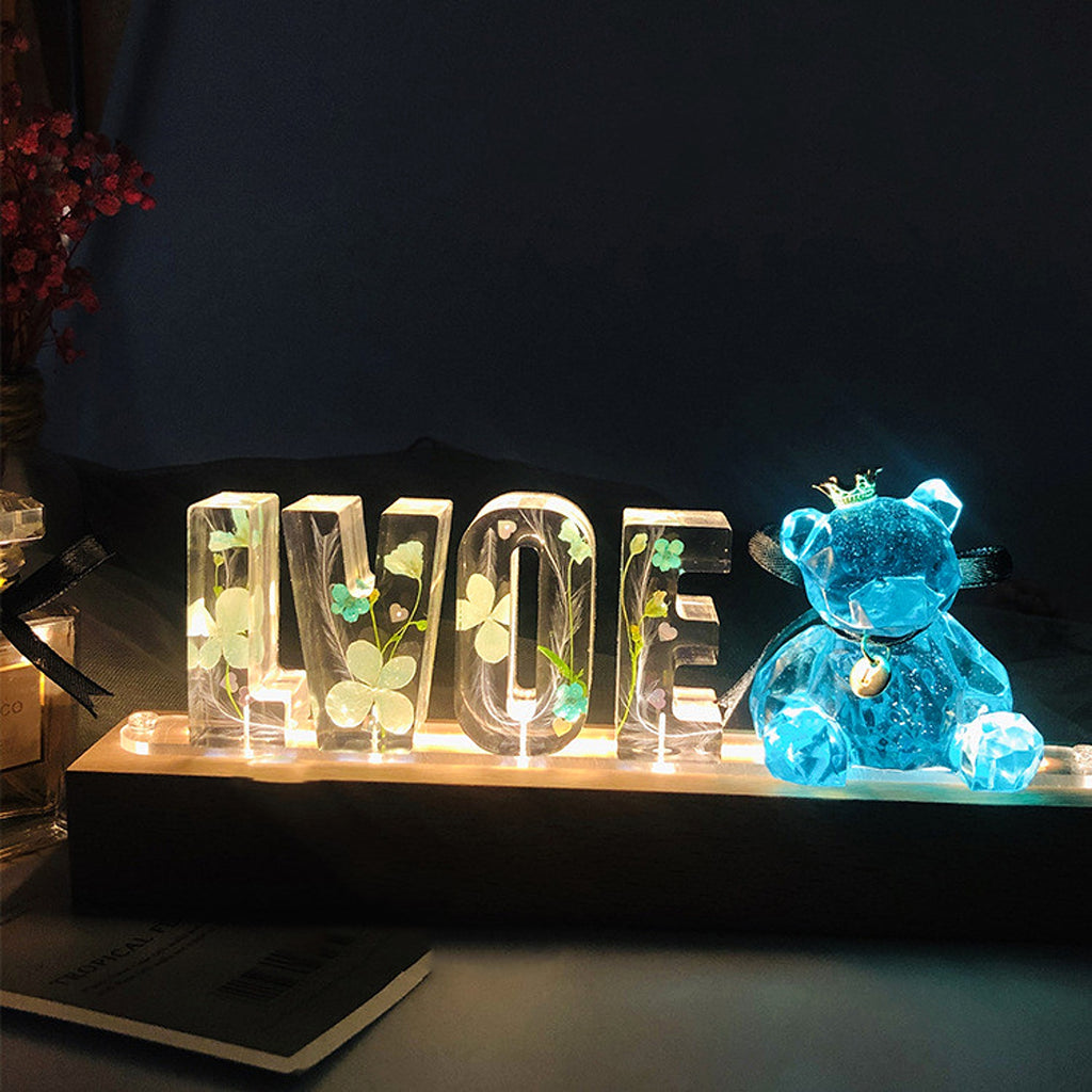 BloomLetter™ – Personalisierbares Blumen-Nachtlicht mit Holzrahmen & LED - enhanced image 6