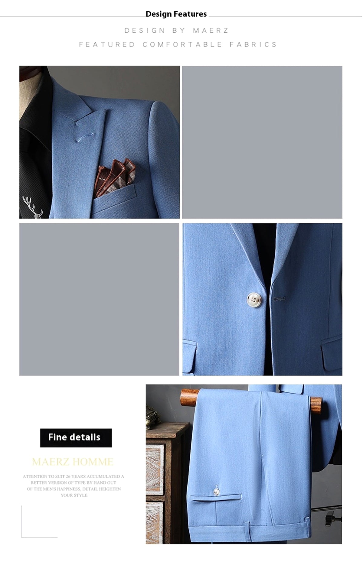 Élyséon™ – Groom’s Classic Wedding Suit Jacket Set - enhanced image 6