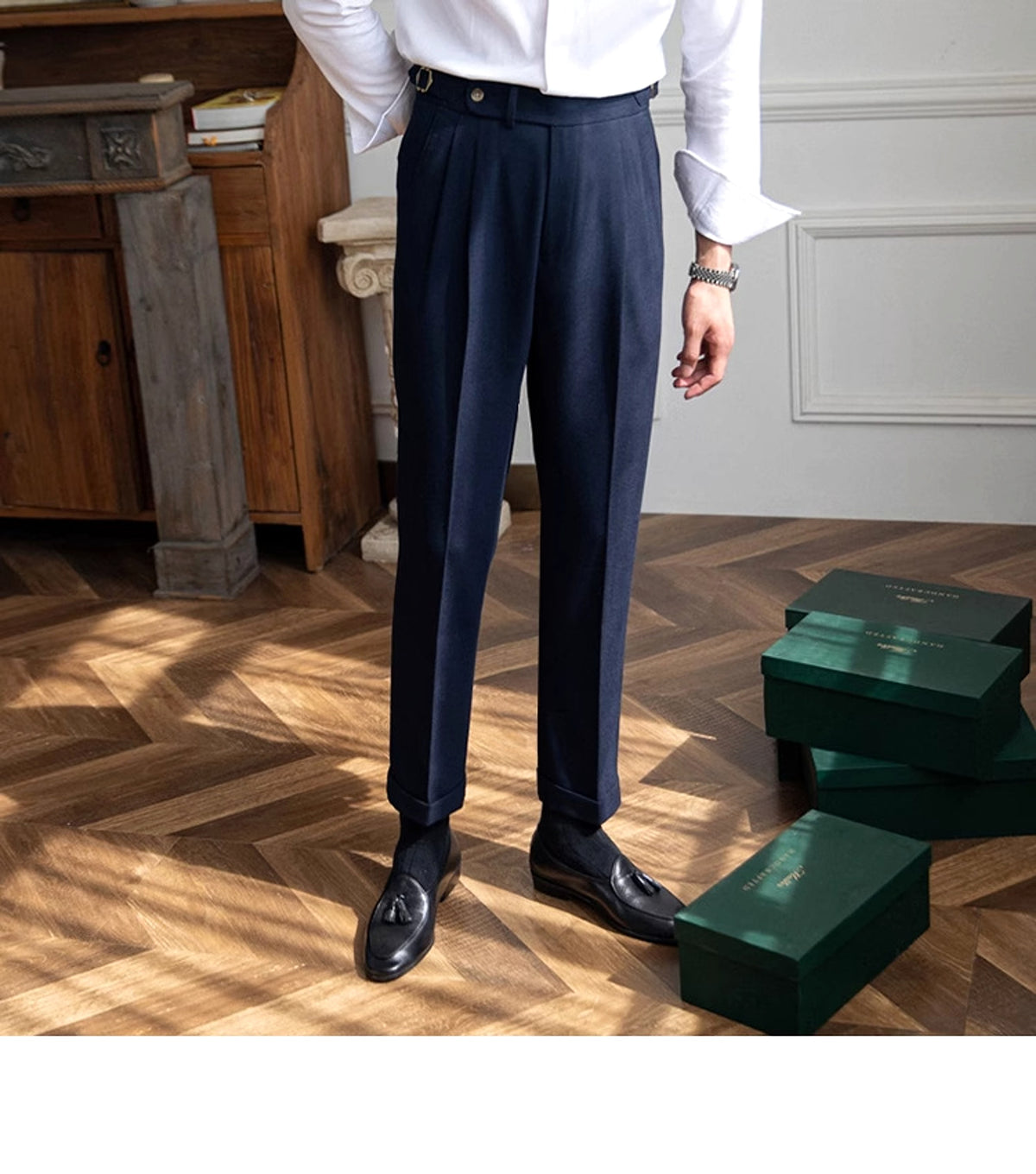 British Men Business Casual Pants - enhanced image 6