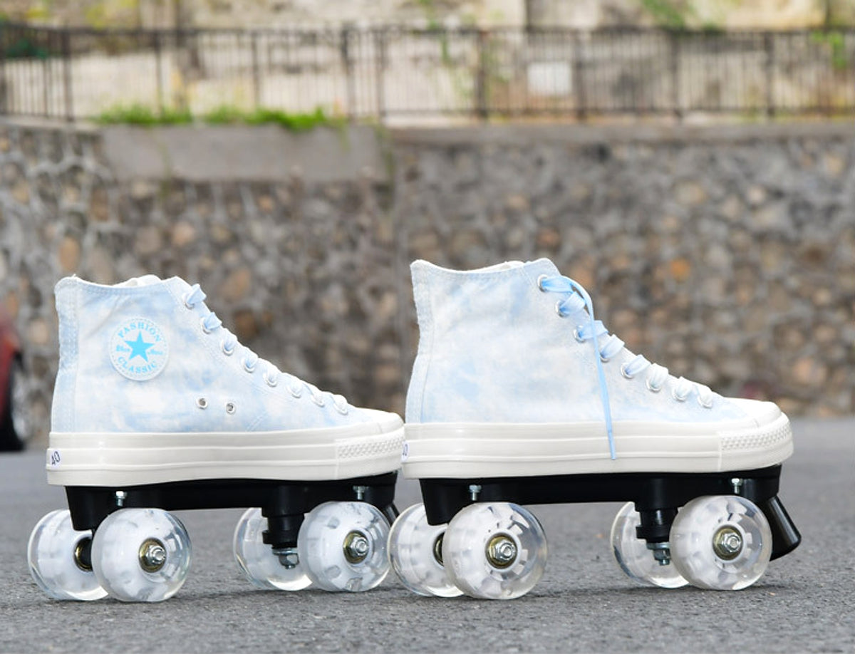 Camouflage Canvas Skates Double Row Four-wheeled Adult - enhanced image 6