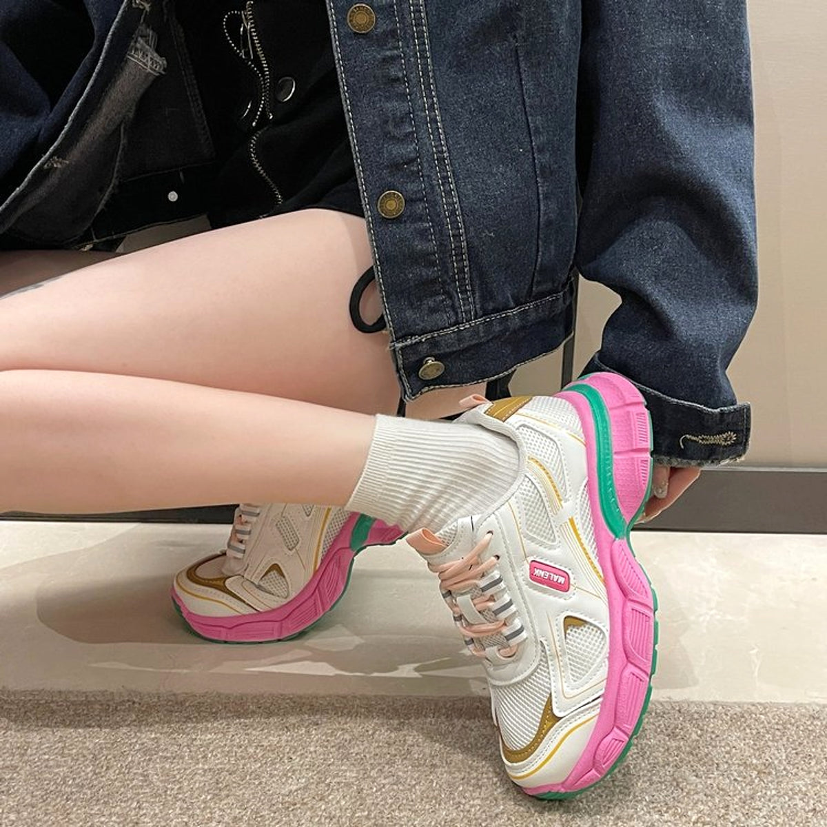 Casual Sneaker Women's All-match Mesh Surface Platform - enhanced image 6