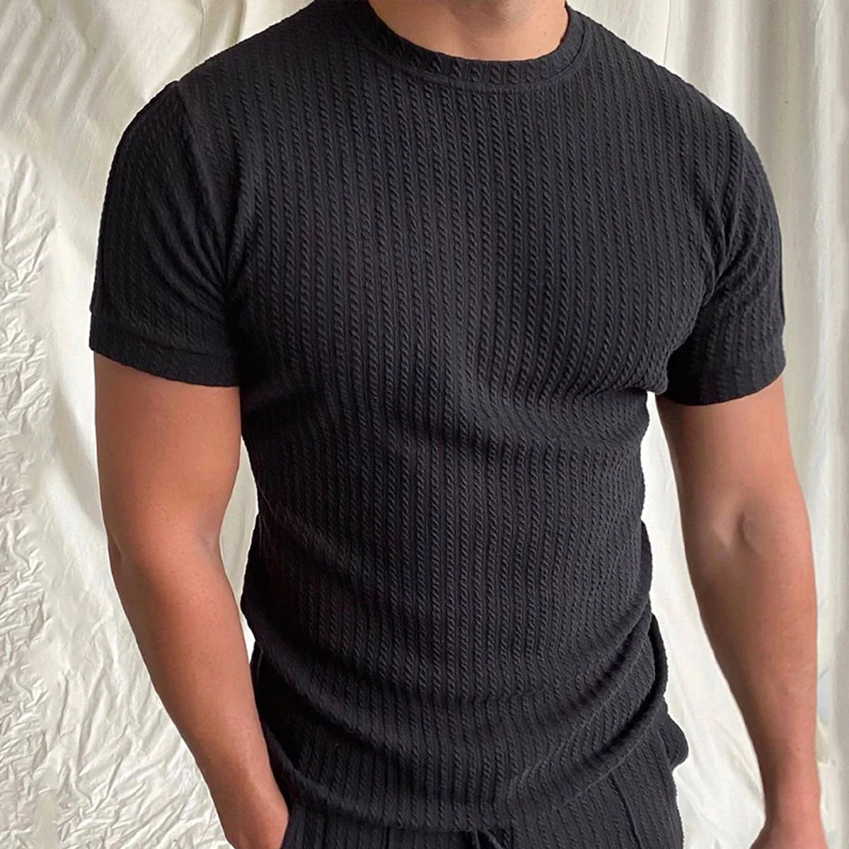 A1. Casual Solid Color Sports Suit (Tracksuit) - enhanced image 6
