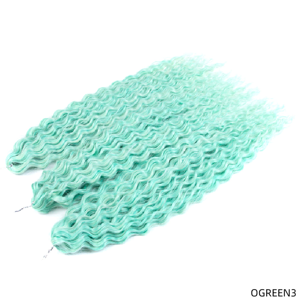 LuxeWave - Chemical Fiber Water Ripple Crochet Curls Hair Extensions - enhanced image 6