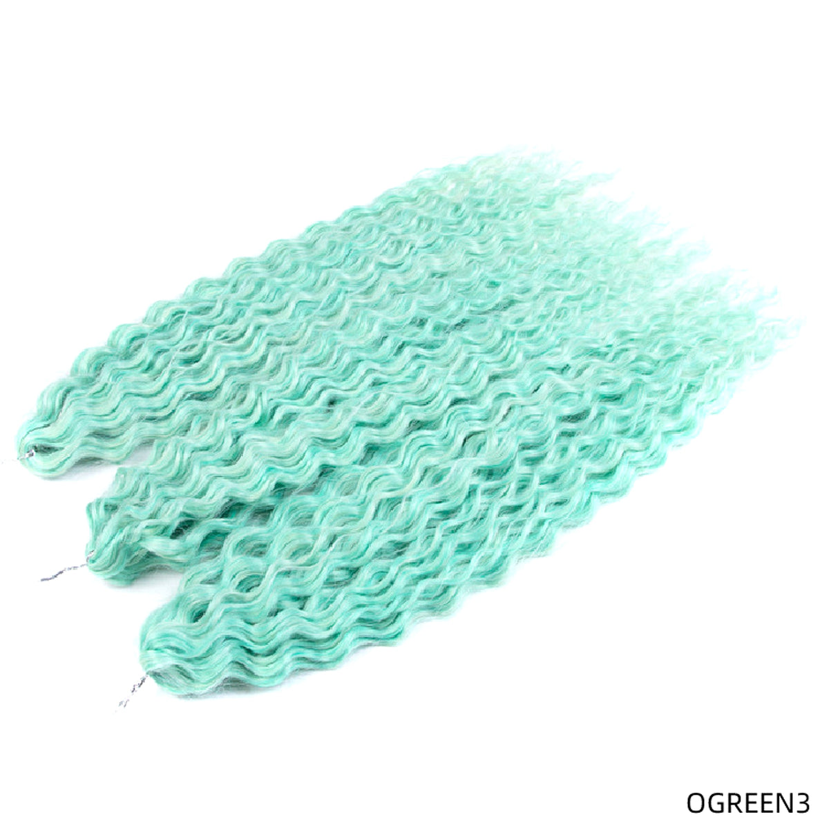 LuxeWave - Chemical Fiber Water Ripple Crochet Curls Hair Extensions - enhanced image 6