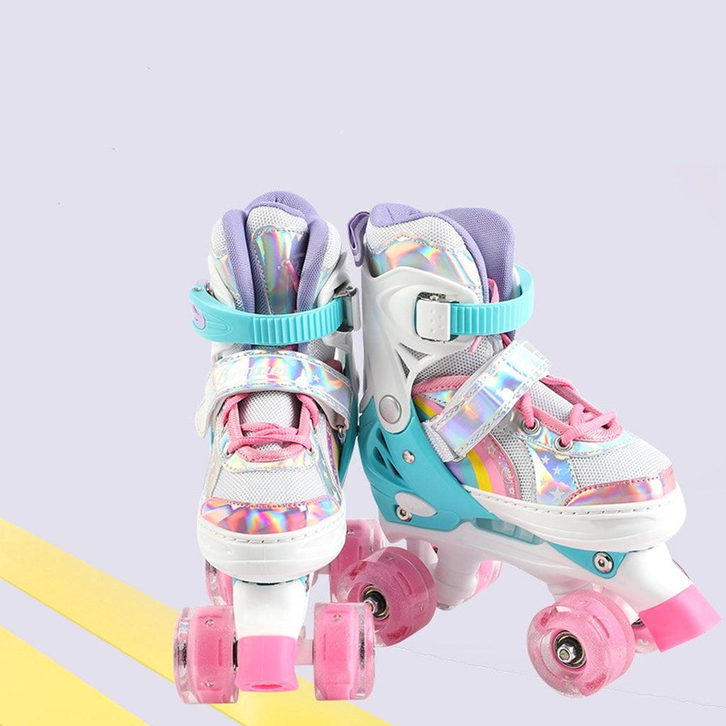 Children's Skates Double Row Four Wheel Full Flash - enhanced image 6