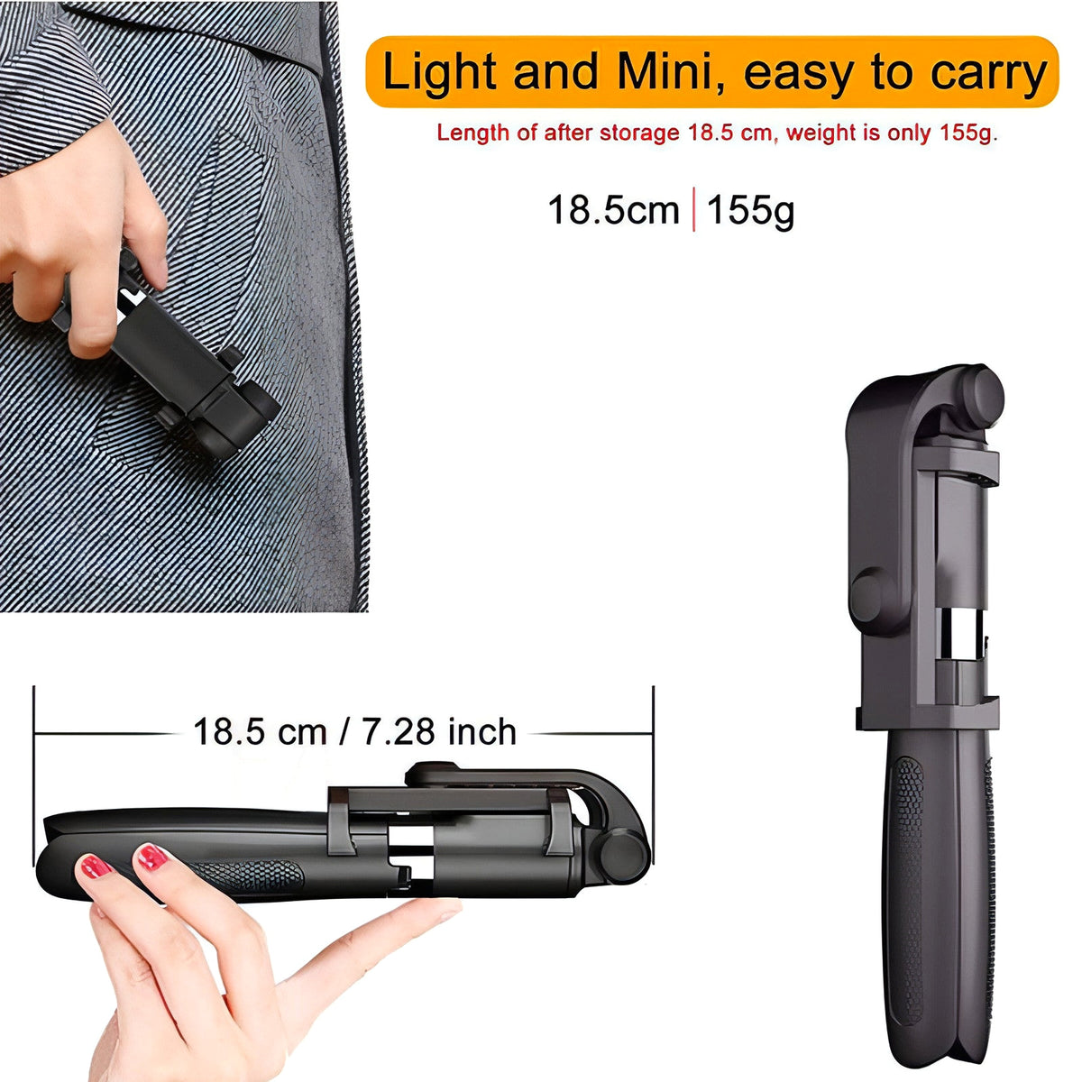 Compatible with Apple, Tripod Selfie Stick Mobile Universal Live Triangle Bracket One Bluetooth Selfie Artifact - enhanced image 6