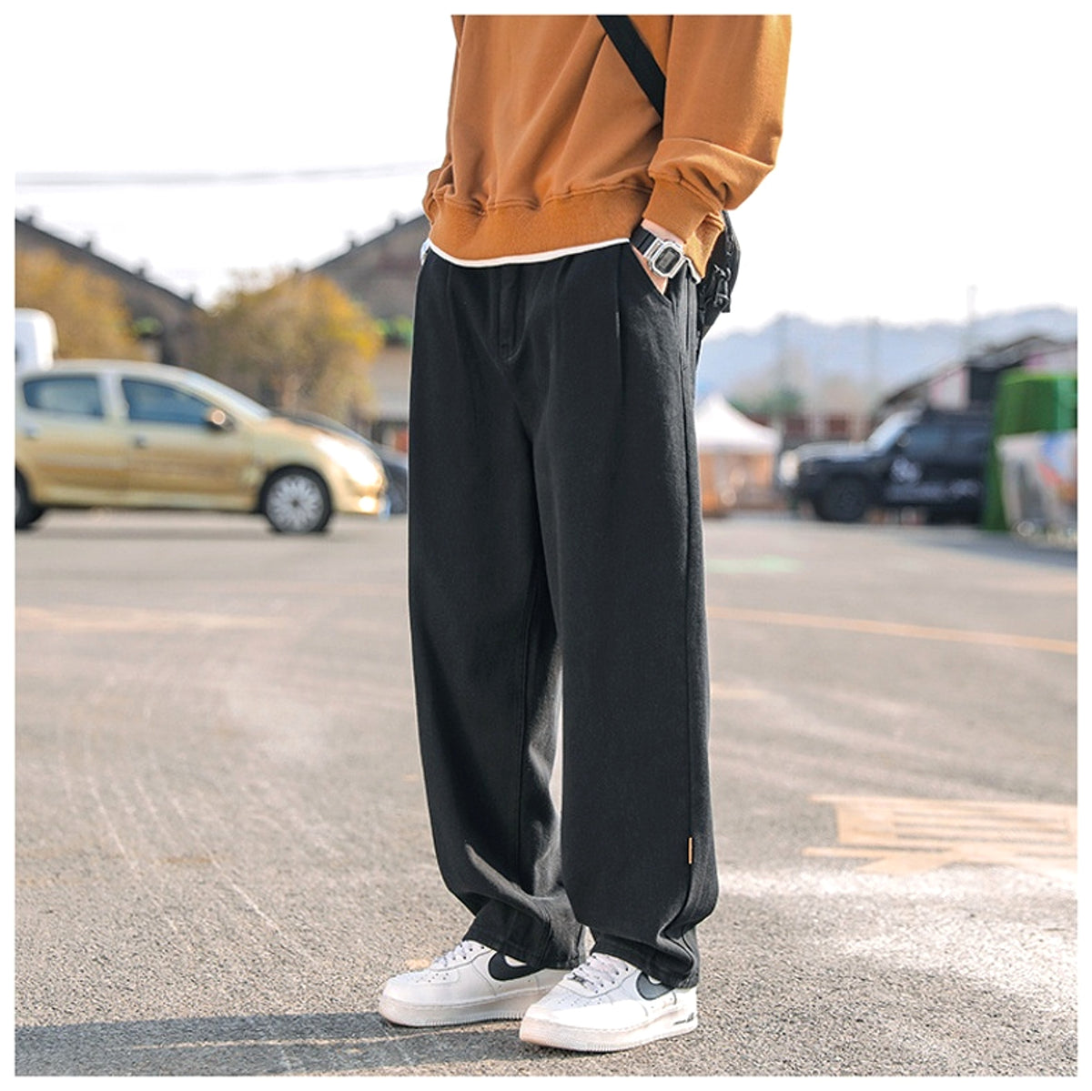 Cotton Pants Men's Casual Straight-leg Pants (Jeans) - enhanced image 6