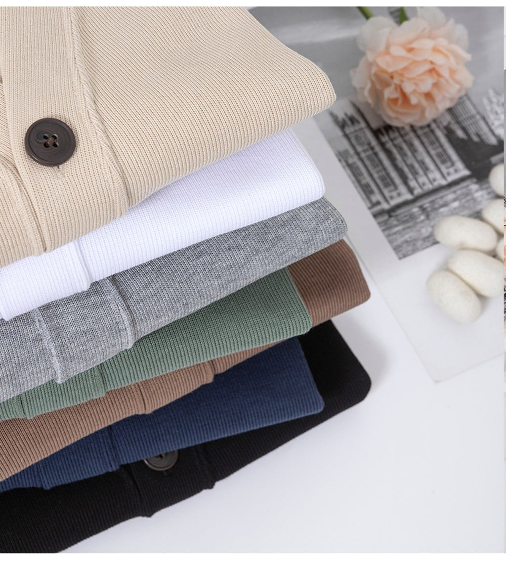 Cotton V-neck Sweatshirt Women's Cardigan Jacket - enhanced image 6