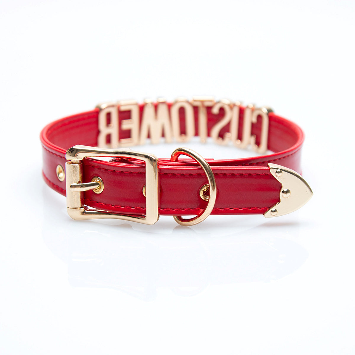 Creative And Minimalist Letter Snake Patterned Leather Collar - enhanced image 6