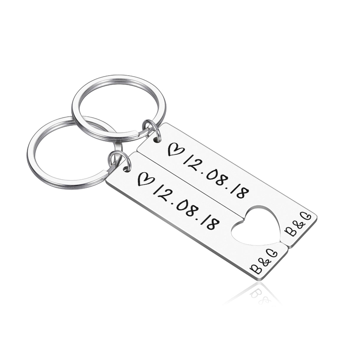 Customized Couples Keychain – Personalized Gift for Boyfriend, Girlfriend, Husband & Wife - enhanced image 6