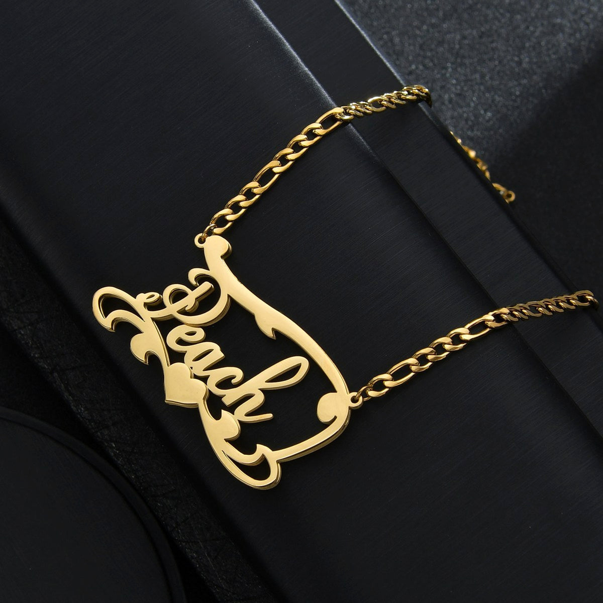 DIY Large Nameplate Engraved Letter Pendant - enhanced image 6