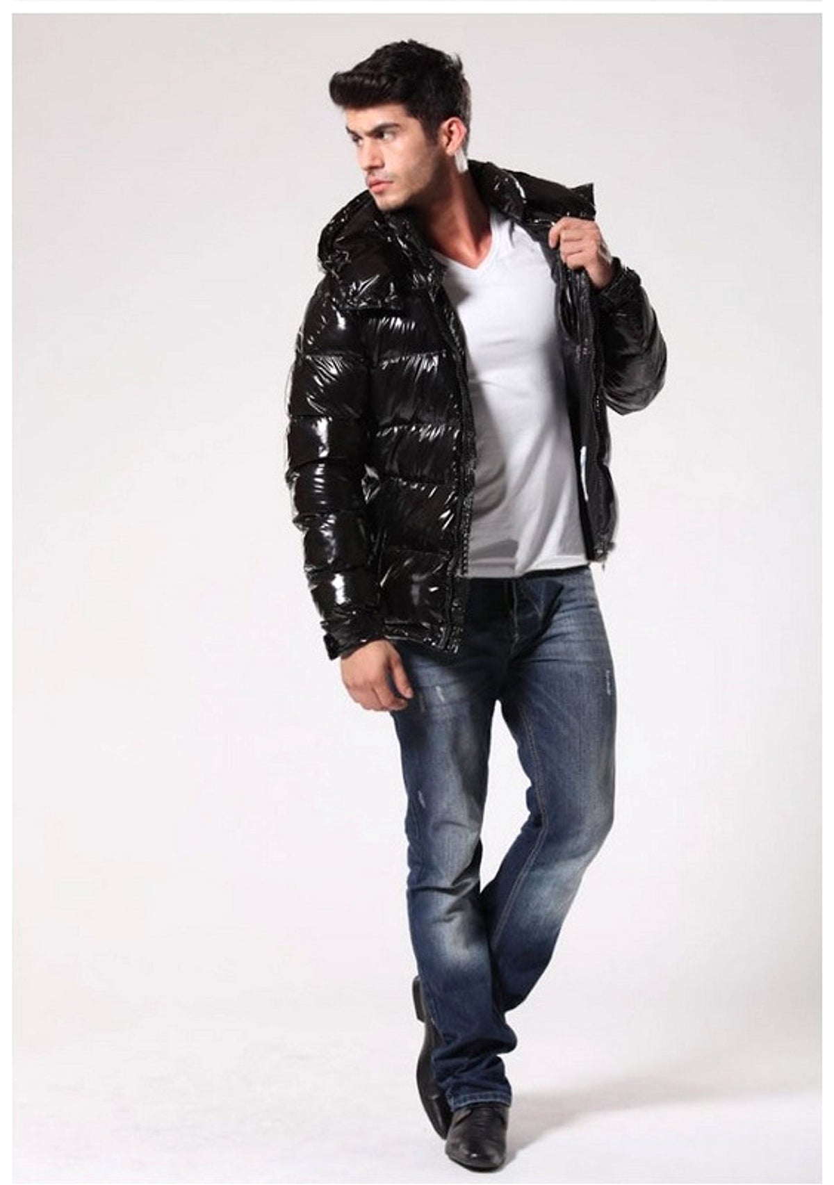Down Short Mens Thick Warm Jacket - enhanced image 6