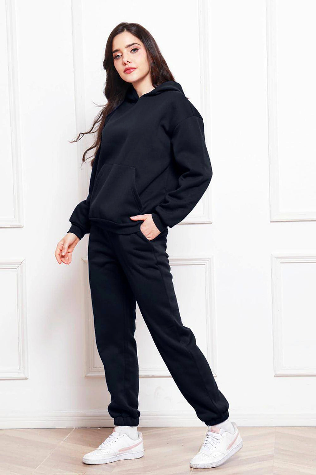 Drop Shoulder Long Sleeve Hoodie and Pants Set - enhanced image 6
