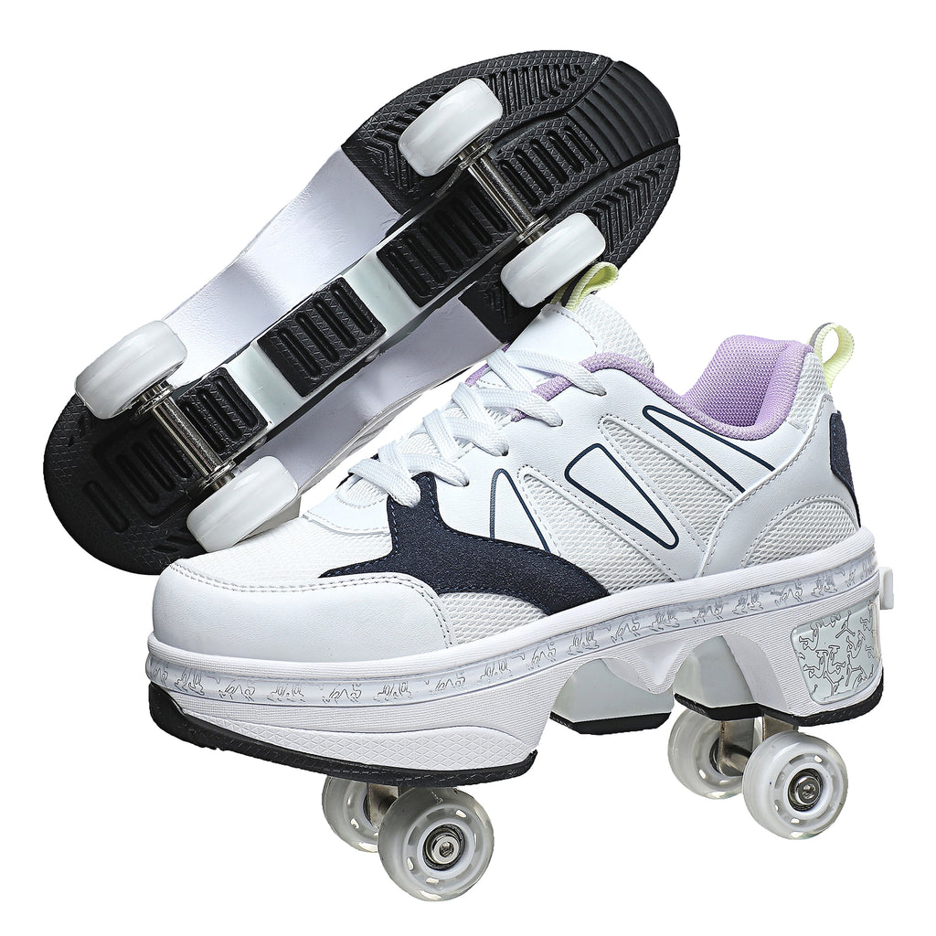 Dual-purpose Skating Skates Deformation Double Row Boom Roller Skates - enhanced image 6