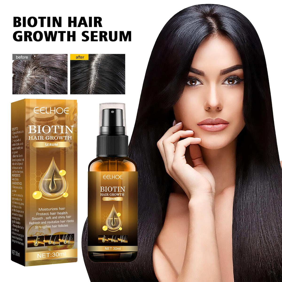 ELLHOE™ Biotin Hair Growth Spray – Strength Starts at the Root - enhanced image 6