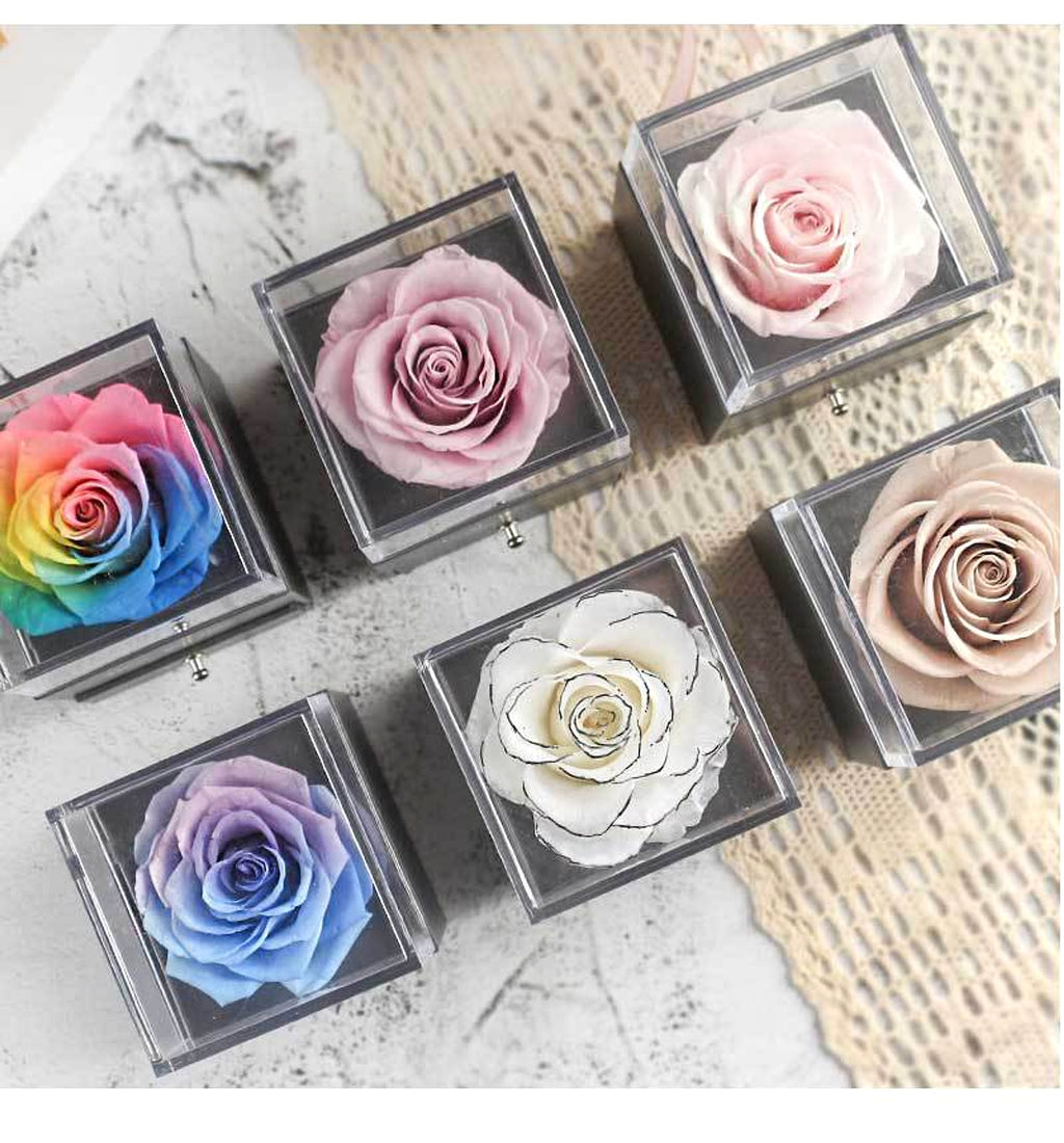 Eternal Flower Rose Jewelry Box for Birthday Presents Valentines Day Wedding Gift - enhanced image 6