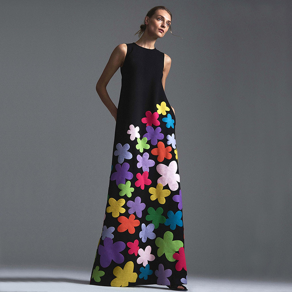 Women's Sleeveless Printed Dresses - enhanced image 6