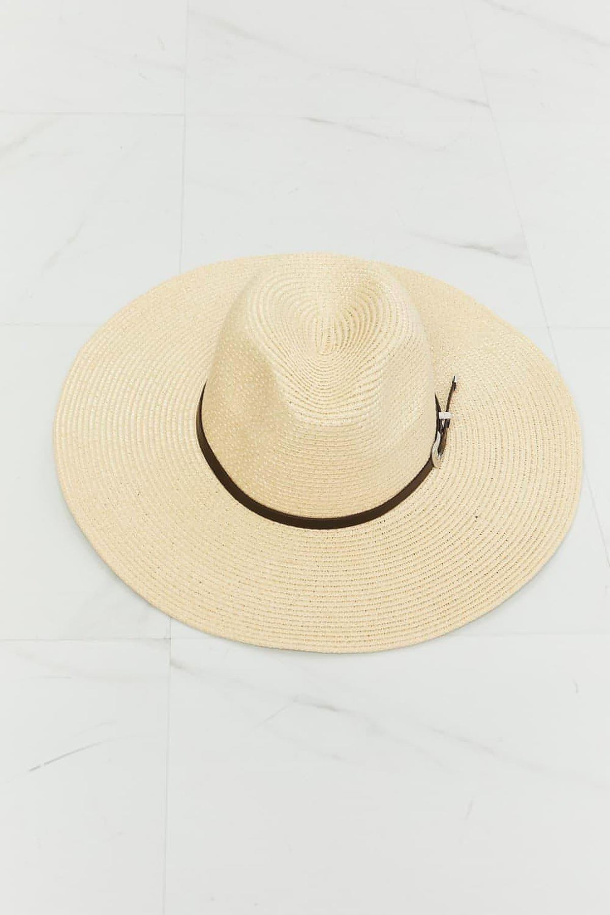 Fame Boho Summer Straw Fedora Hat - enhanced image 6