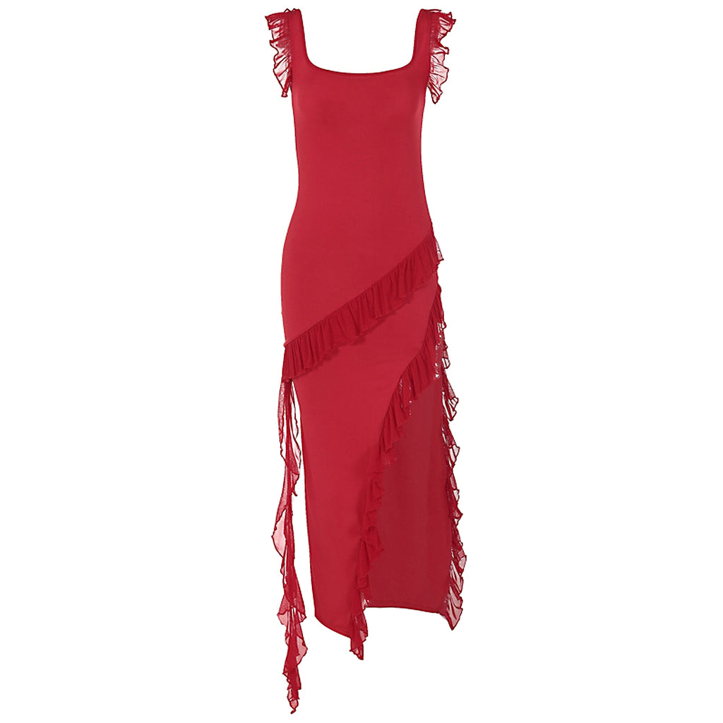 Female Summer Fashionable Stringy Selvedge Stitching Temperament Dress - enhanced image 6