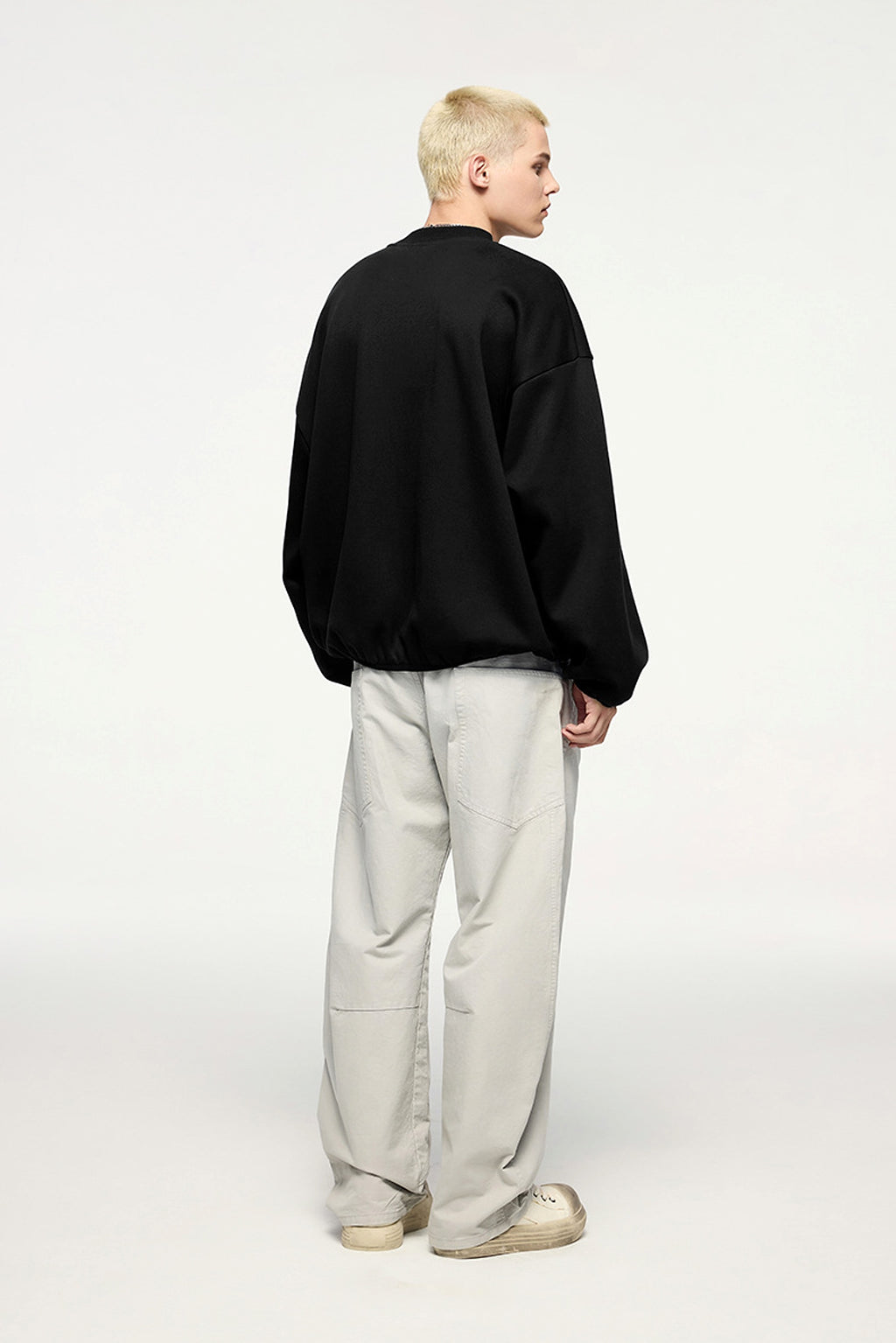 Fire Bone Round Neck Hoodie Short - enhanced image 6