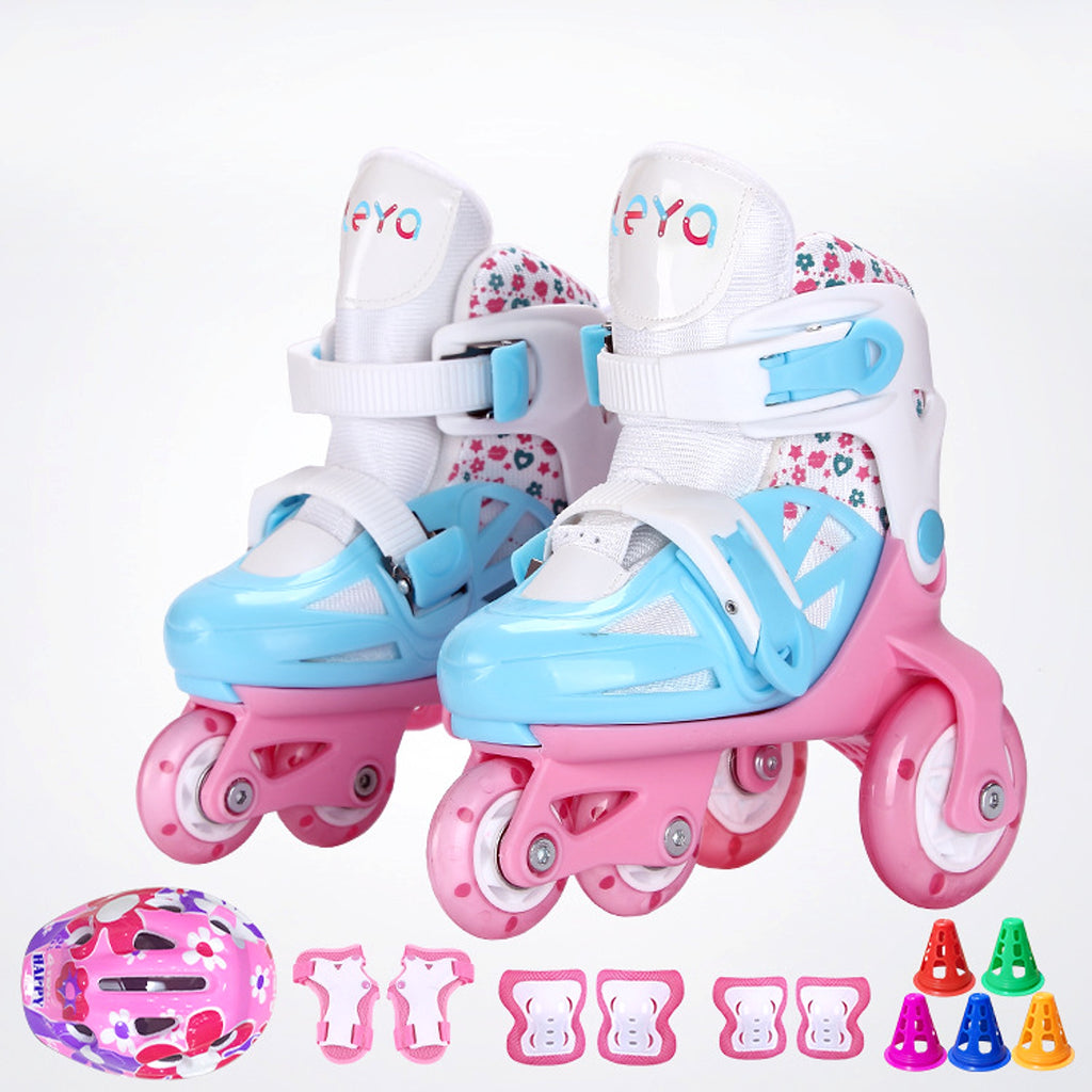 Full Set Of Adjustable Double Row Kids Roller Skates - enhanced image 6