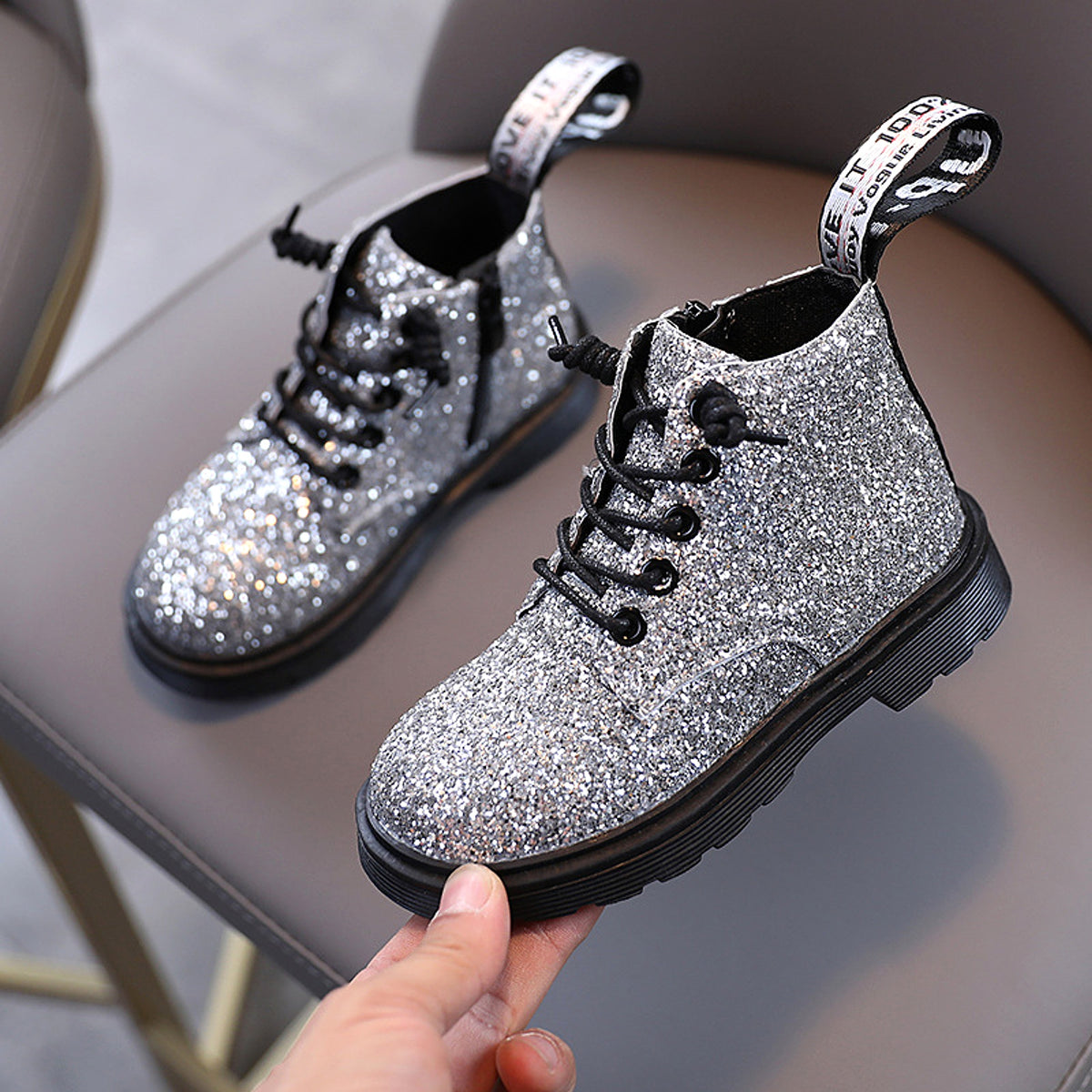 Girls boots side zipper ankle boots kids - enhanced image 6