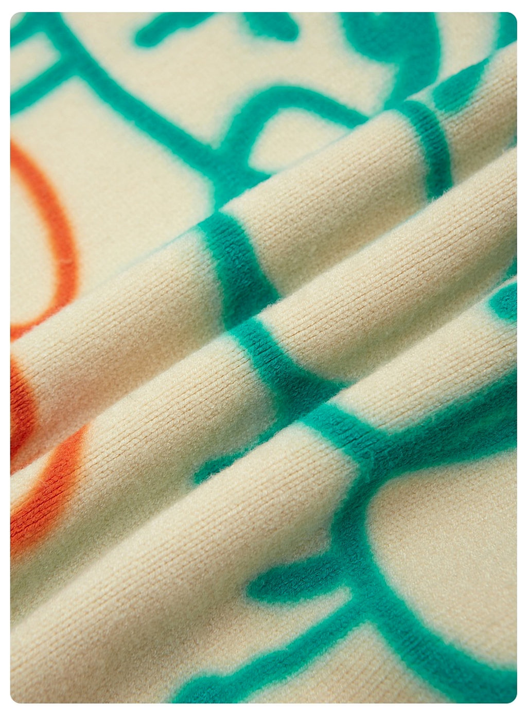 Graffiti Printed Loose Warm Sweater Women - enhanced image 6