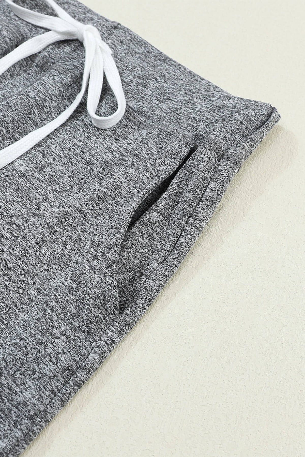 Gray Drawstring Waist Pocketed Joggers - enhanced image 6