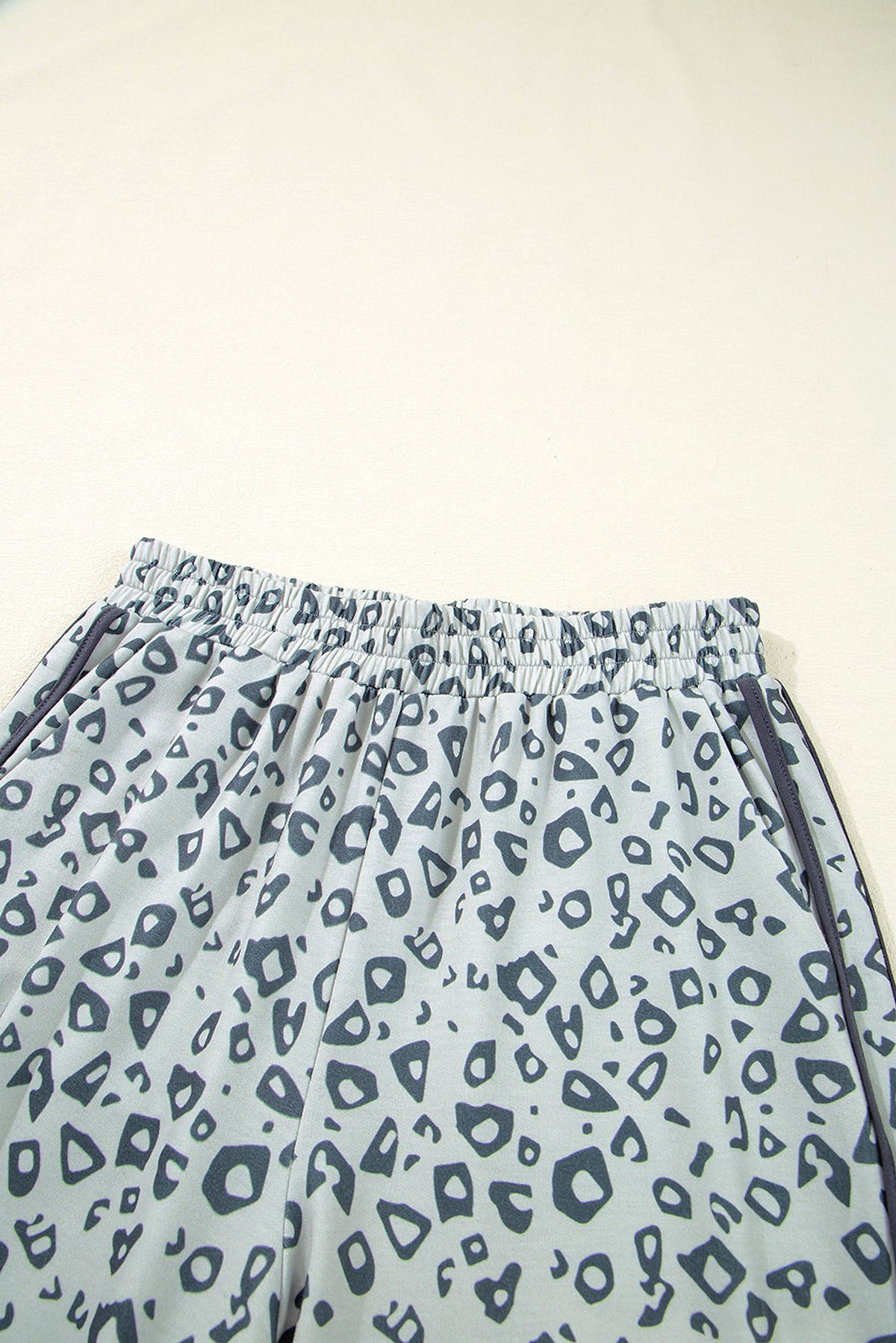 Gray Leopard High Waist Side Bow Straight Leg - enhanced image 6
