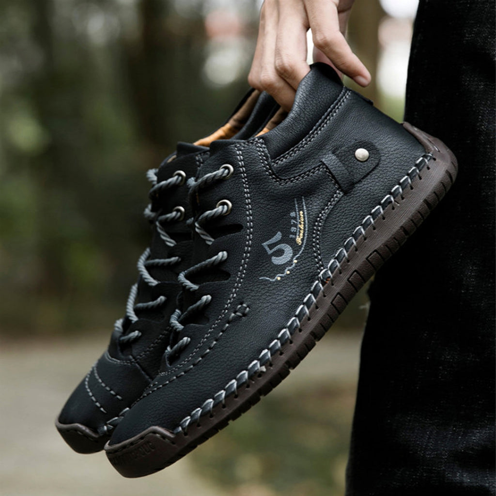 A1. Hand-sewn Men's Oversize Outdoor Boots Leather Shoes - enhanced image 6