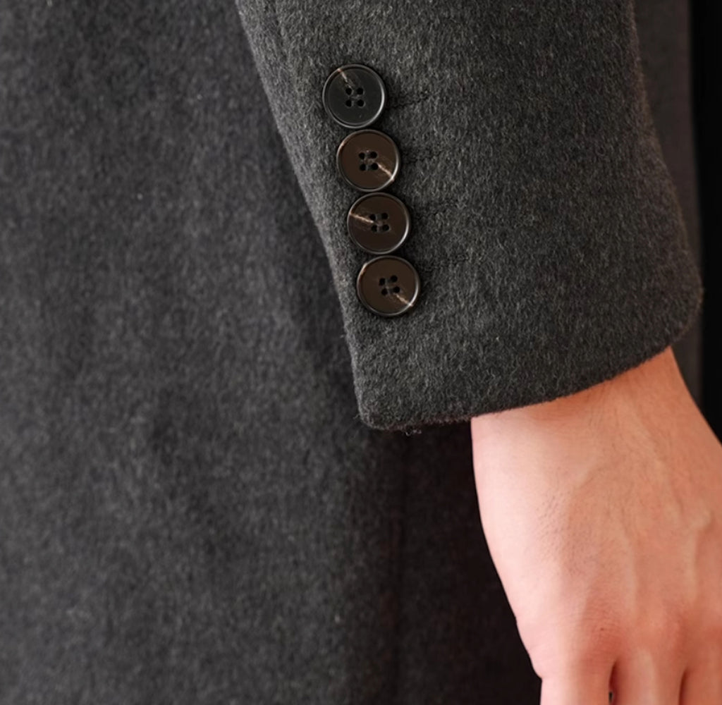 HauteWool™ – Double-Breasted Wool Coat (25% Wool Blend) - enhanced image 6