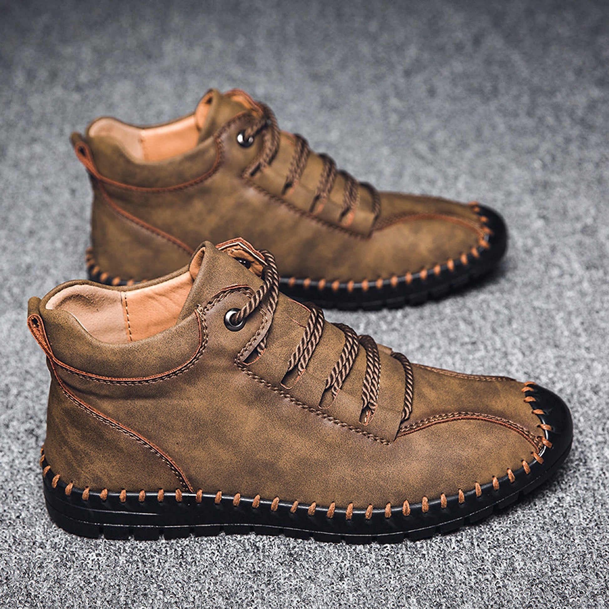 Hercule - Bottines en Cuir avec Lacets - enhanced image 6