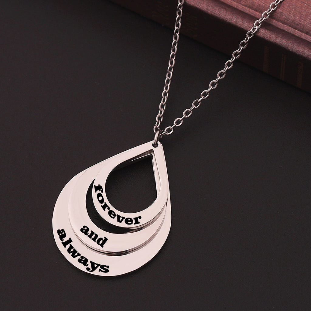 HF™ – Teardrop Engraving Necklace | Personalized Trio - enhanced image 6