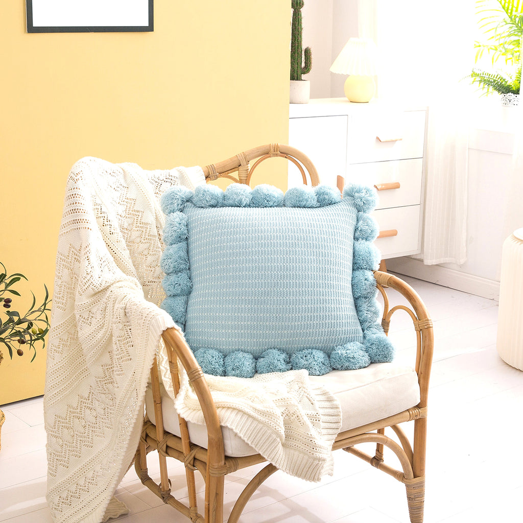 Ins Wind Big Ball Ball Nordic Knitted Pillow Pillow - enhanced image 6