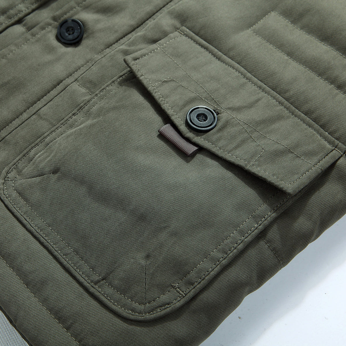 Jacket Fleece-lined Thickened Military Coat For Men - enhanced image 6