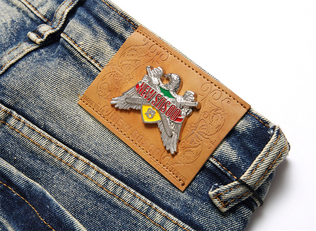 RawEdge™ – Distressed Patchwork Slim Jeans - enhanced image 6
