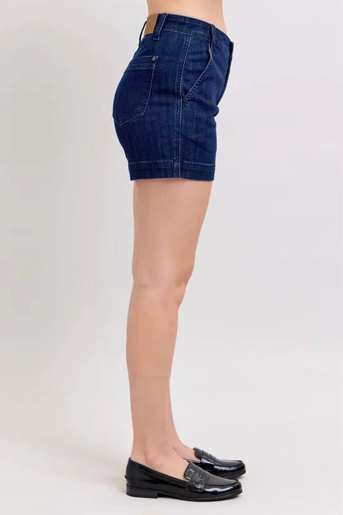 Judy Blue Full Size High Waist Denim Shorts Plus Size - enhanced image 6