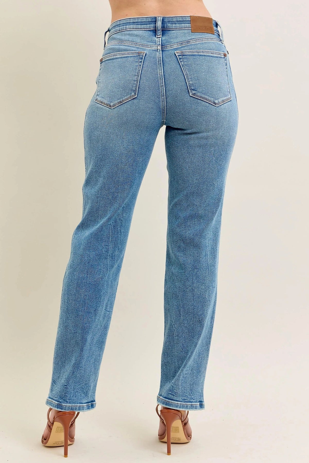 Judy Blue Full Size Hw Vintage Straight Jeans Plus Size - enhanced image 6