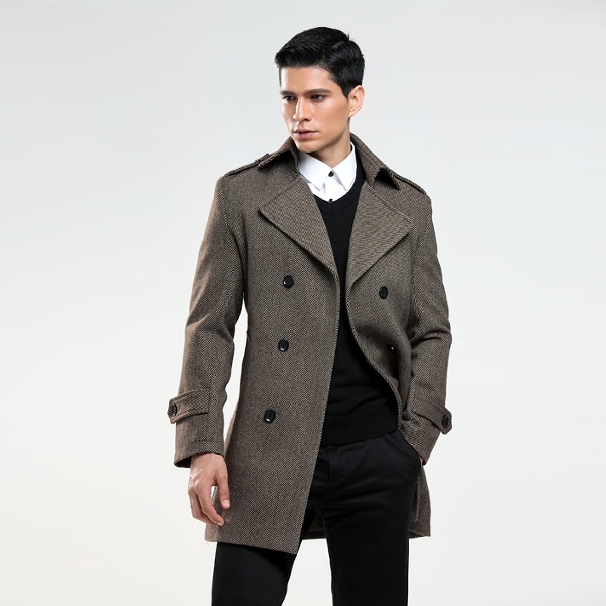 Korean Chic™ Men's Wool Coat – Sophistication & Modern Style - enhanced image 6