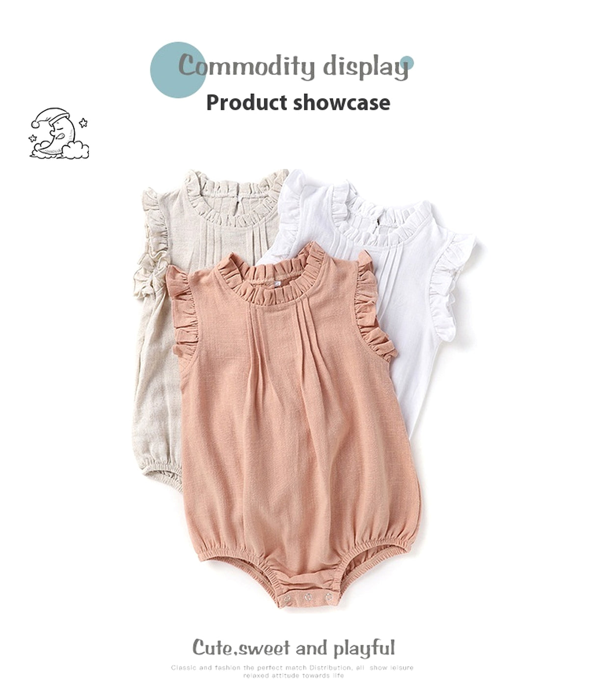 LinoNest™ – Linen Baby Romper with Soft Straps - enhanced image 6