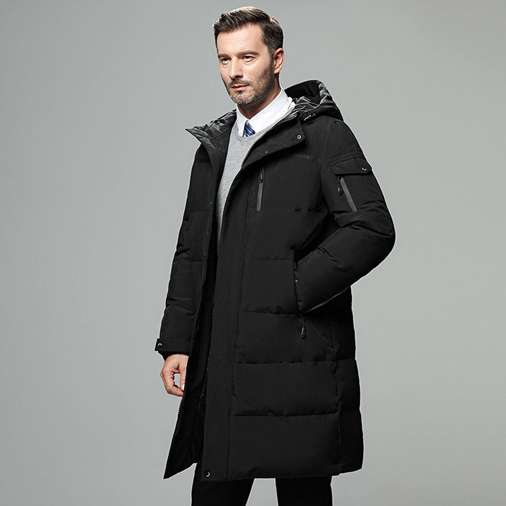 Long padded down jacket for men - enhanced image 6