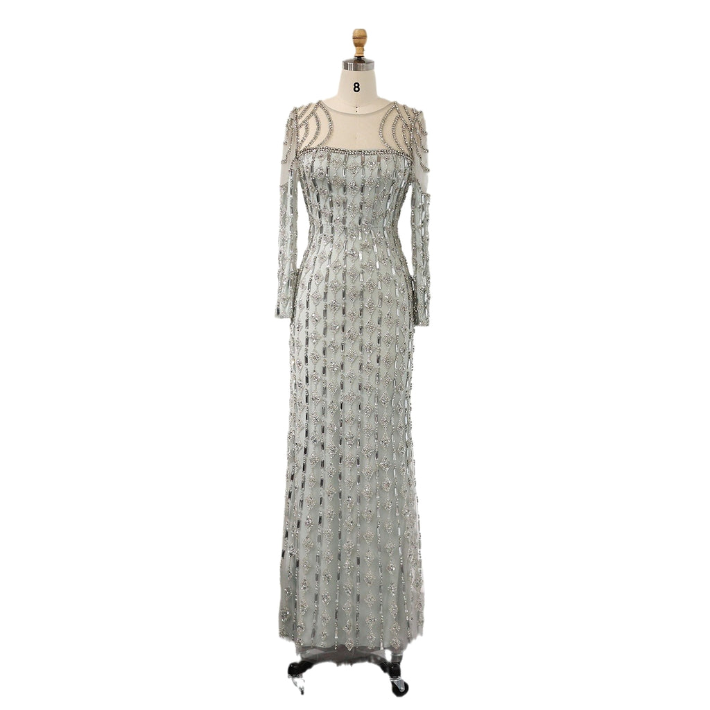 A Long Sleeve Long Slim Fishtail Dress - enhanced image 6