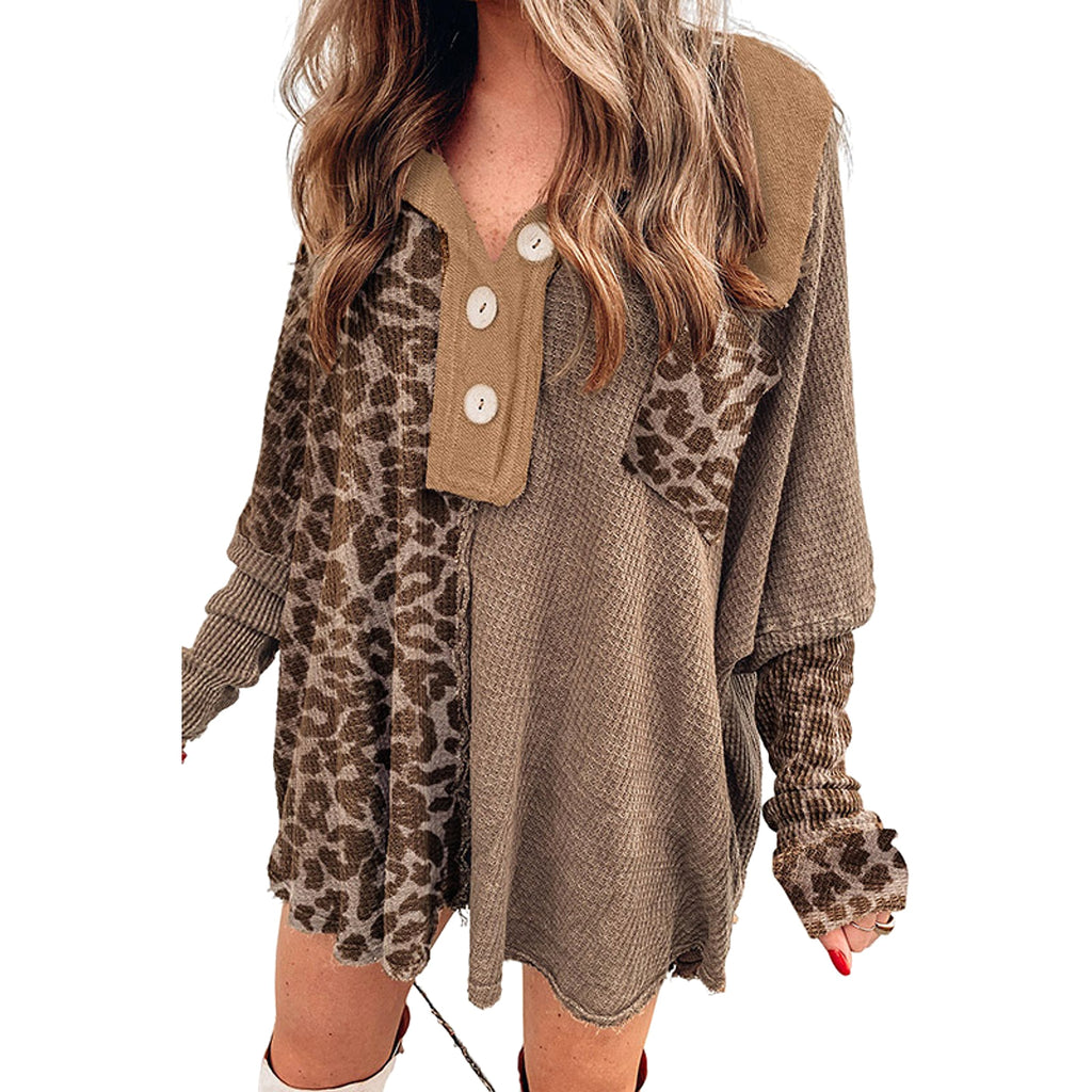 Loose Contrast Color V-neck Sweater Women - enhanced image 6