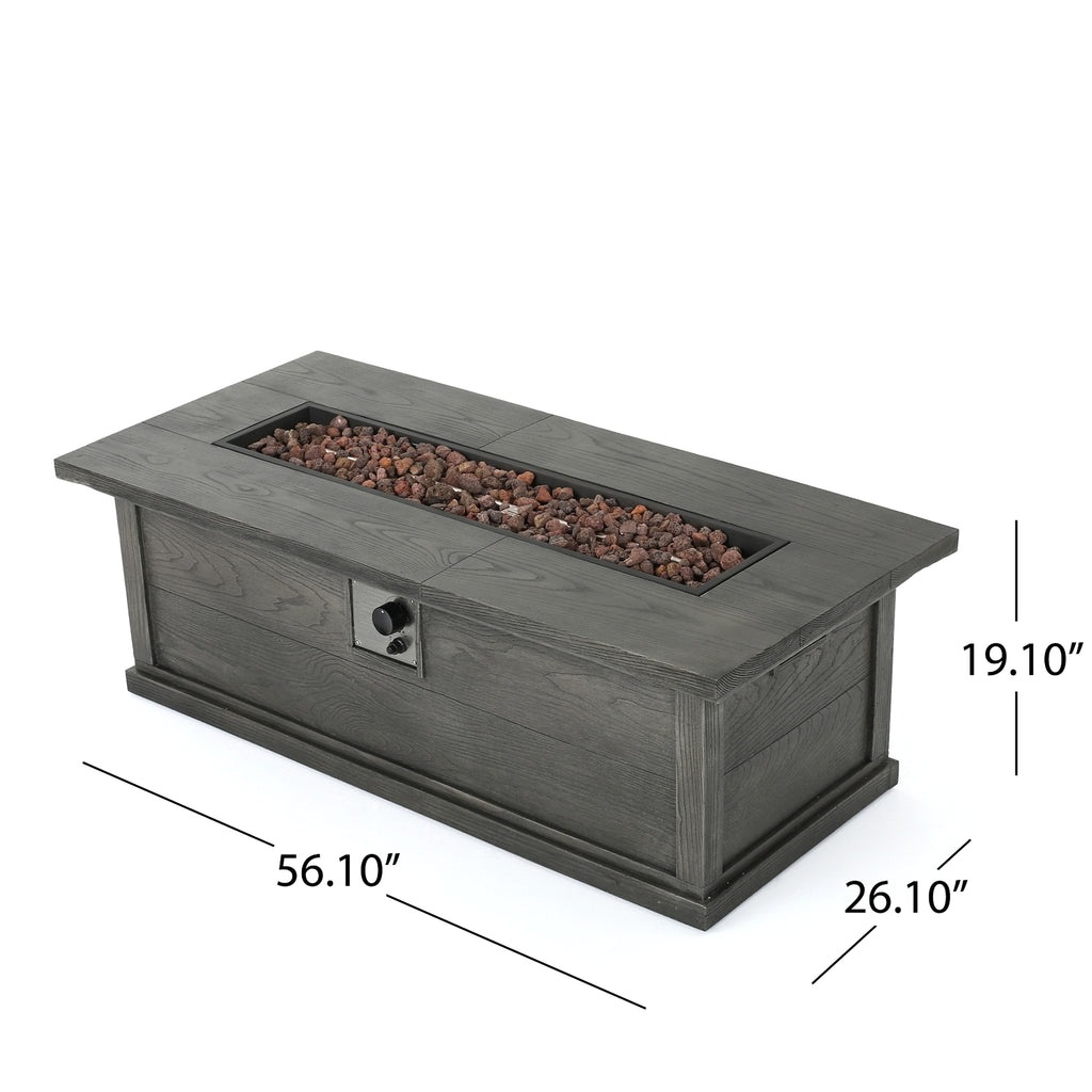 LuneluX_Home – Outdoor LuxeFire Table (Grey Finish, 50K Flame) - enhanced image 6