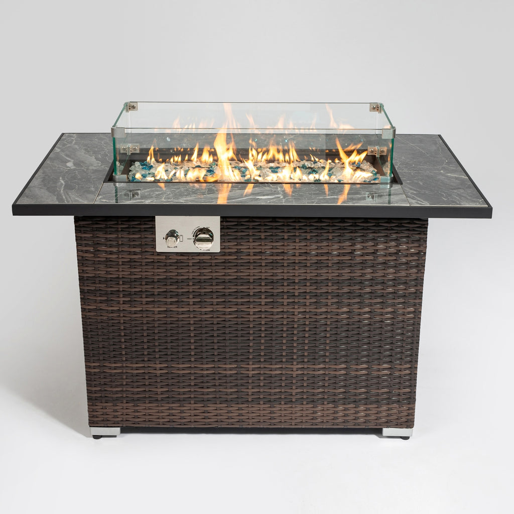 LuneluX_Home – Outdoor Propane Fire Table (44", Espresso) - enhanced image 6